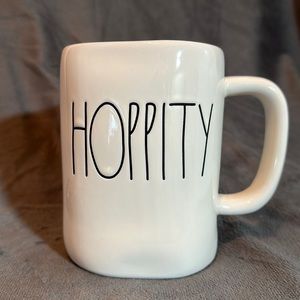 Rae Dunn Hoppity White Ceramic Mug
